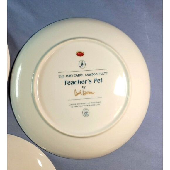 Carol Lawson Plates Storytime 1981 Teachers Pet 1982 Teatime Surprise 1983 VTG - Picture 7 of 12